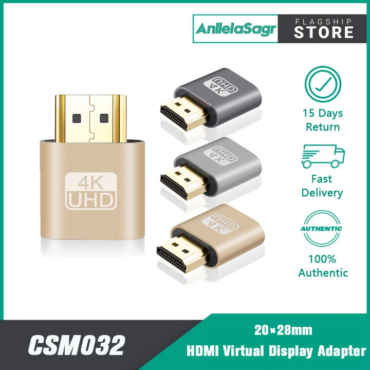 AnllelaSagra HDMI Virtual Display 4K HDMI DDC EDID Dummy Plug EDID