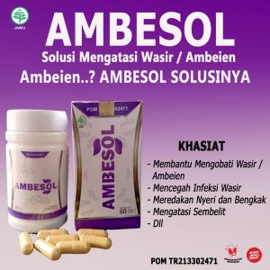 Ambesol Obat Wasir 60 Kapsul Herbal Wasir Ambeien dan Melancarkan BAB