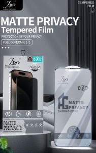 ฟิล์มกระจกเต็มจอ MATTE PRIVACY สำหรับ IPHONE XR 11 XS 11PRO XMAX 11PROMAX 12 12PRO 12PROMAX 13 13PRO 14 14PRO 15 15PROMAX ฟิล์มป้องกันไฟฟ้าสถิต JDO VISION