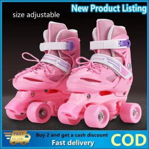 Roller Skates For Kids 3-12 Years Old Boys and Girls Roller Skates 4 Wheel Breathable Children Outdoor Sports