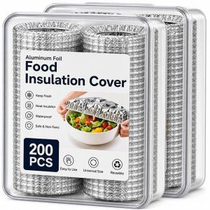 Aluminum Foil Film Food Cover Elastic Disposable Food Grade Covers Fresh-keep Lid Fruit Vegetable Insulation Storage Saran Wrap2026