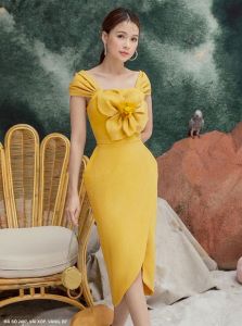 MyDu Shop | Đầm 2 Dây MS 2487 – Dáng Ôm Gợi Cảm Hoa Đính Trước Ngực