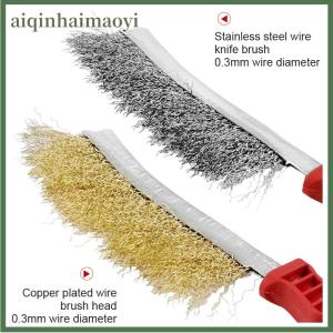 aiqinhaimaoyi Multifunctional Wire Brush Copper Plated Stainless Steel Brush Cleaning Brush Metal Rust Removal Brush For Cleaning BBQ Grill