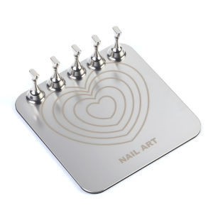 Nail Holder for Painting Nails Heart Nail Stand for Press ons/Nail Display&Practice 2In1 Mixing