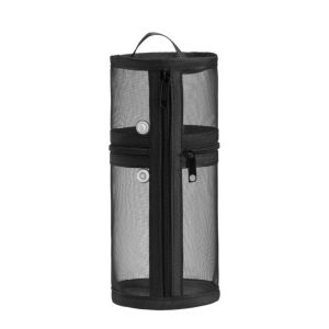 Mesh Dual-use Makeup Brush Storage Bag Portable Brush Case Simple Large Capacity Brush Bucket Holder Travel Stand-up Pouch