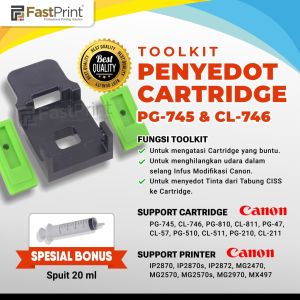 Toolkit Penyedot Cartridge Original Canon PG-745 & CL-746 Gratis Aksesoris Toolkit
