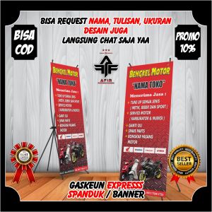 Banner Bengkel Motor / Spanduk Bengkel Motor Mobil Bisa Custom