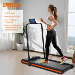 OneTwoFit Treadmill Upgrade Foldable Silent 2 in 1 Treadmill 2.5HP Treadmill for Home Gym