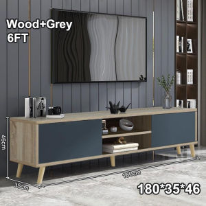 Meja TV Rak Tv 180cm Bufet TV Minimalis Kayu Meja TV Ikea Cabinet TV Serbaguna Kayu Modern Murah