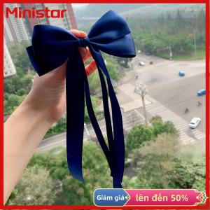 Ministar Cổ Điển Lớn Bow Tóc Clip Xu Hướng Dài Ribbon Kẹp Tóc Barrettes Mũ Nón Cho Phụ Nữ Cô Gái Tóc Phụ Kiện Đám Cưới Đồ Trang Sức