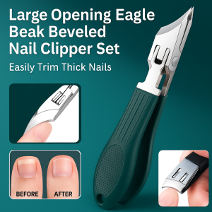 Paronychia Oblique Nail Clippers Set Large Opening Anti Splash Nail Clippers Hawkbill Scissors Nail Groove Ingrown Nail Repair Tools甲沟炎斜口指甲剪套装