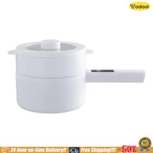 [VOS] Electric Hot Pot 2L Ramen Cooker Boil Dry Protection Non-Stick Frying Pan with Steamer for Noodles Steak Eggs Stir Frying