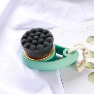 EXCES Gentle Natural Bamboo Charcoal Soft Fiber Exfoliating Deep Cleansing Face Cleansing Brush Face Care Tool Facial Cleansing Bamboo Wash Face Brush