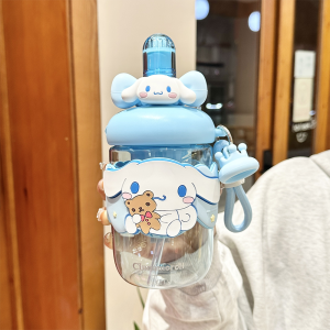 650ml Kuromi Bottle Kids Water Bottle Tritan Drinking HelloKitty MyMelody Cinnamoroll Sanrio Botol Air Kanak-Kanak