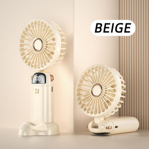 10000mAh Portable Mini Fan Portable Digital-Display USB Rechargeable Multi-gear Speed LED Display Fan With Lanyard