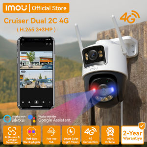 IMOU Cruiser Dual 2C 4G 6MP Dual Lens Outdoor Camera WiFi Security CCTV Connect Cellphone Wireless Night Vision Audio