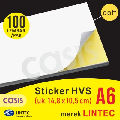 Sticker HVS A6 isi 100 lembar / Kertas Stiker HVS Lintec Doff matte A6