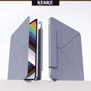 kenke ipad case for iPad Air 11 Inch M2(2024) Air 13 inch M4 pro 11 inch pro 13 pro 12.9 cover iPad Air 6th/5th/4th Gen (2024/2022/2020) Powerful Magnetic Attachment Y-shaped magnetic double-sided clip case Slim Trifold Stand CaseDurable Protection