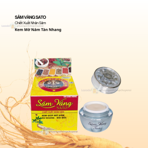 Kem Sâm Vàng SaTo Nám Tàn Nhang Đồi Mồi Chiết Xuất Nhân Sâm 10g
