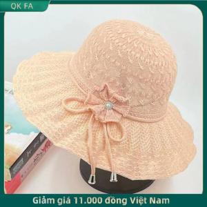 QK FA ✨ Rộng vành UV bảo vệ mũ rơm thời trang giản dị thoáng khí bãi biển cap xô hat mùa hè Mũ mặt trời