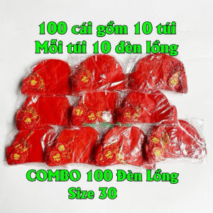Sỉ COMBO 100 Đèn lồng tổ ong đỏ chất liệu nilong chống nước treo trang trí Tết siêu đẹp TS