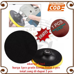 Mata Mesin Gerinda Tatakan Amplas Dudukan Bulat Perekat Sanding Pad Velcro Poles Kayu 4inci