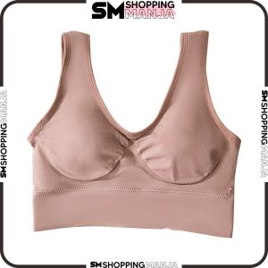 Sport Bra Wanita Vneck Tanpa Kawat Bralette / Pakaian Dalam Wanita Olahraga Gym Fitness Senam Zumba BH Cewek Polos SM P344