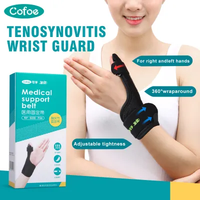 Cofoe Medical Wrist Brace Support Hand Thumb Spica Splint Supporter Adjustable Tenosynovitis Fixation Wristbands Wrist Stabilizer for Pain Carpal Tunnel Guard Protector for Left & Right Hand