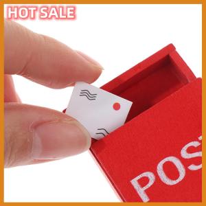 🔥🔥🔥dingdaocunz 1Set 1:12 Dollhouse Mini Letter Box Mailbox With Mail Sack Postcard Garden Decor