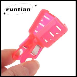 runtian 10 cái nắp bảo vệ móc câu Mực hộp lưu trữ tôm nắp đậy móc đuôi câu cá nắp an toàn bằng nhựa