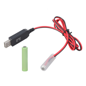 3A Eliminators Cable USB Power Supply Cable Replace 2pcs 1.5V 3A for Electric Toy Flashlights