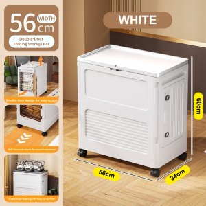 Home2U🏡 Large Capacity Storage Box with Wheels Toy Box Storage Organizer Box Clothes Foldable Household Storage Cabinet Box