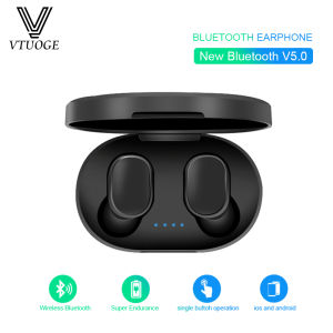 VTUOGE A6S Bluetooth Headset with Mic Touch Control Noise Reduction Wireless Earbuds for Gaming Waterproof TWS Headphone Stereo Earphone for Xiaomi Samsung iphone Huawei Oppo