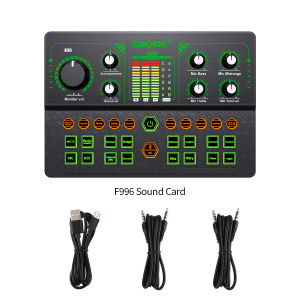 Siborie F996 soundcard Mixer Bluetooth Sound Card for  phone PC Karaoke Keluarga Audio USB External
