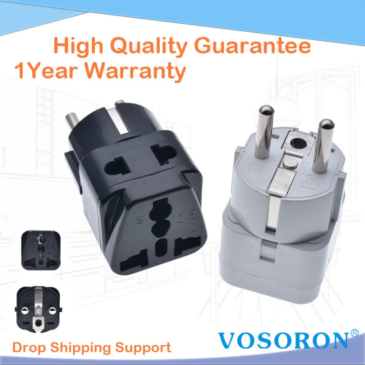 European Adapter Plug, TypeE Travel Adaptor for Europe Schuko