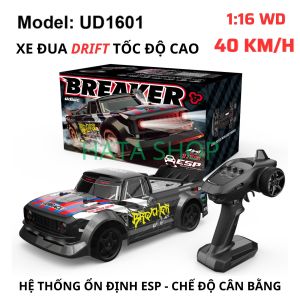 Xe Đua Drift UD1601 Tốc Độ Cao 40km/h Điều Khiển Từ Xa Động Cơ Chổi Than Tỉ Lệ 1:16 Drift 4WD Racing 2.4GHz Toy Đồ Chơi