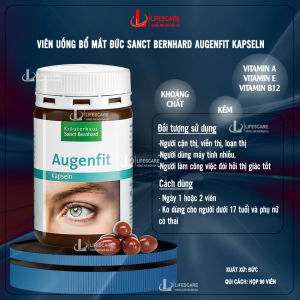 Viên uống bổ mắt Đức Sanct Bernhard Augenfit Kapseln giảm nhức mỏi mắt 90 viên-lifescare