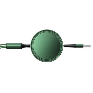 AU Three-in-one retractable data cable suitable for corporate gifts and customizable with printing logo Multi-functional 3-in-1 retractable charging cable