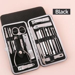 19 Piece Set of Original Nail Clippers Complete Set of Nail Clippers Box Oblique Mouth Nail Clippers Personal Advanced Nail Enhancement Tools