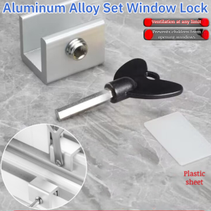 Aluminum Alloy Set Window Lock Child Safety Lock Easy Installation Window Restrictor Window Bolts