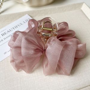 Kẹp Tóc Lưới Bong Bóng Mới 2024 Cho Nữ Kẹp Tóc Cá Mập Half-Up Half-Down Kẹp Tóc Phong Cách Hàn Quốc Thời Trang Phụ Kiện Tóc