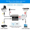 Analog to Digital Audio Converter RCA to Optical with Optical Cable Audio Digital Toslink and Coaxial Audio Adapter. 