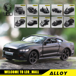 LEO 1:36 Matte Black Series Ford Mustang McLaren 650s alloy model car for kids toys for boys toys for kids cars toys