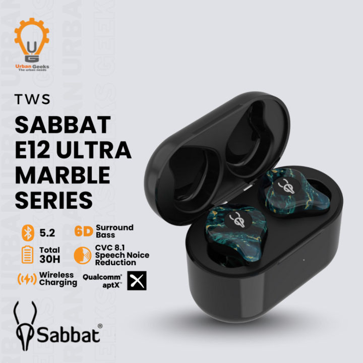 Sabbat E12 Ultra Marble Stone Series New Upgrade Bluetooth TWS