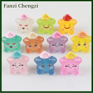Fanzi Luminous Cartoon Expression Jelly Color Star Model Decoration DIY Accessories Desktop Decoration Car Decoration