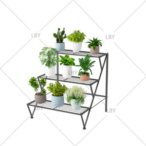 LBY Upgraded version enhanced version 3 Tier Plant Stand Flower Pot Holder Display Shelf Indoor outdoor balcony gardening flower stand plant stand