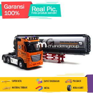 Diecast Miniatur Mainan Mobil Kontainer Truk Trailer Transport Tangki Air Minyak Metal Skala 1/24 Jumbo