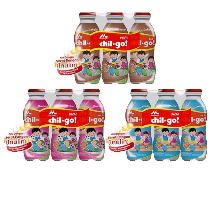 Susu Cair Morinaga Chil Go / Chilgo Milk Uht 1Pak isi 6 Botol 130ml