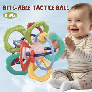 EARLY EDUCATION BABY TEETHER MANHATTAN TACTILE SOFT SILICON BALL TOY