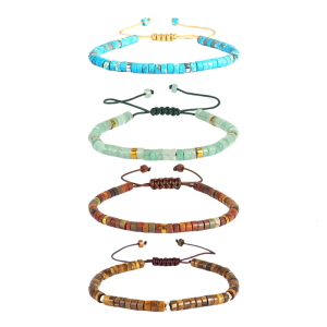 Elegant Stone Bracelet Handmade Beads Jewelry Natural Stone Jewelry Stone Texture Perfect for Friend or Lover Present